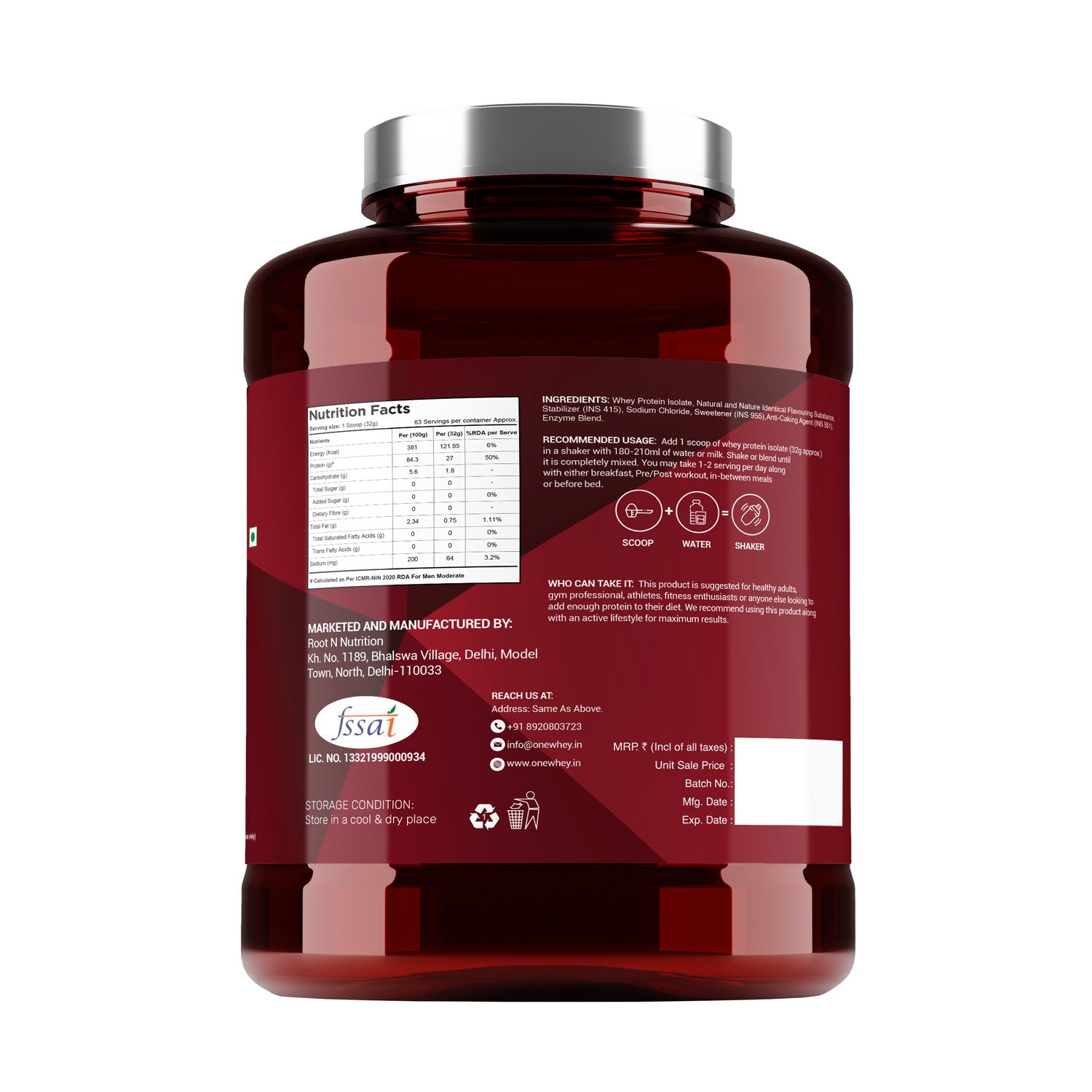 One Whey Isolate Grit 2 kg