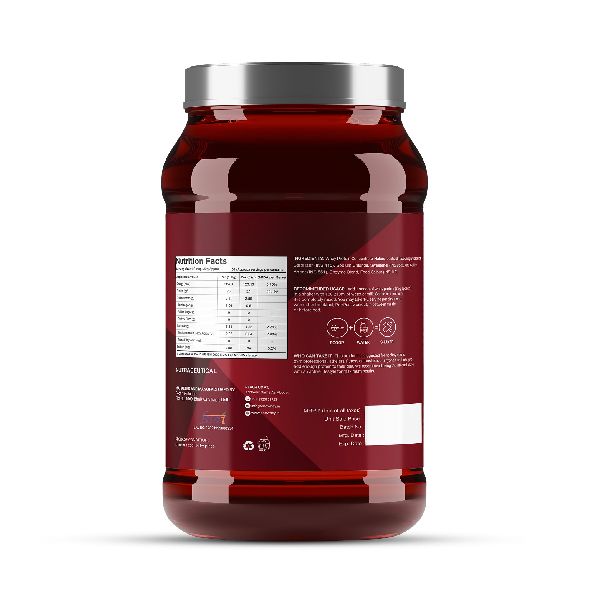 One Whey Instant Whey Protein 1kg