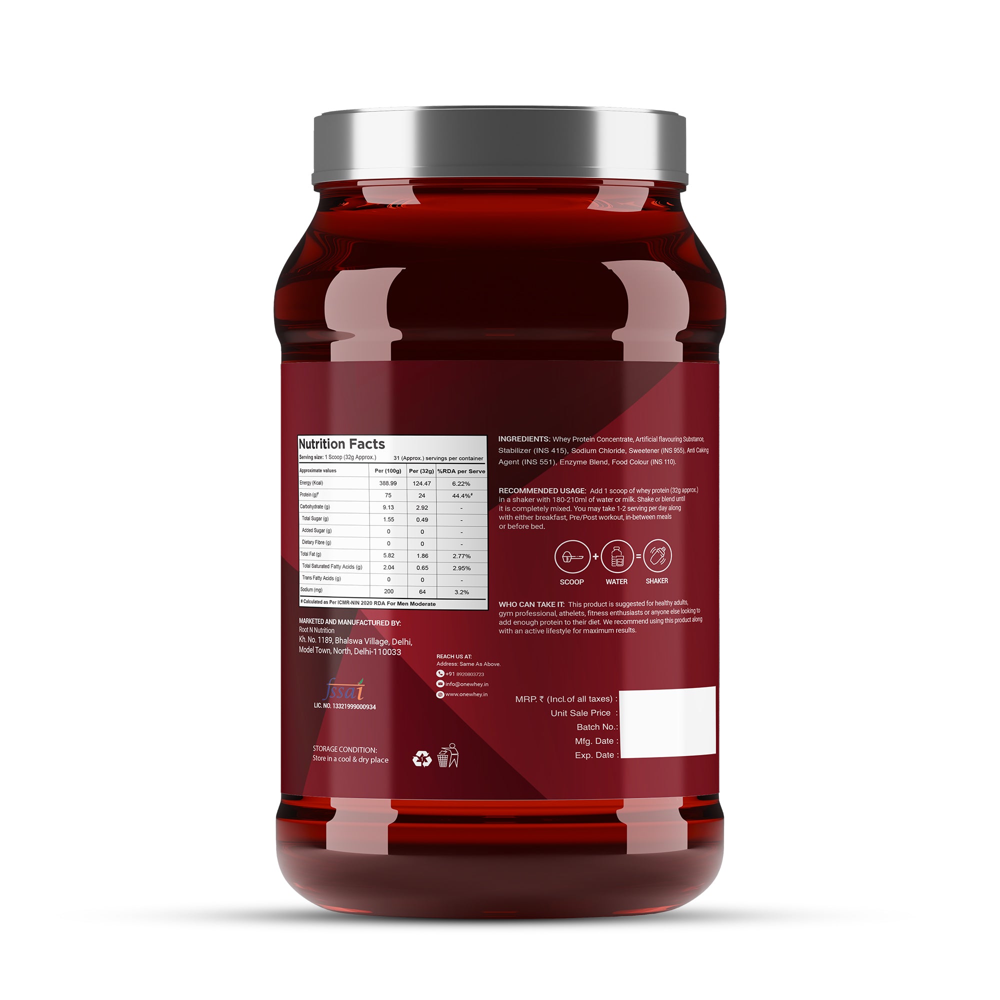 One Whey Instant Whey Protein 1kg