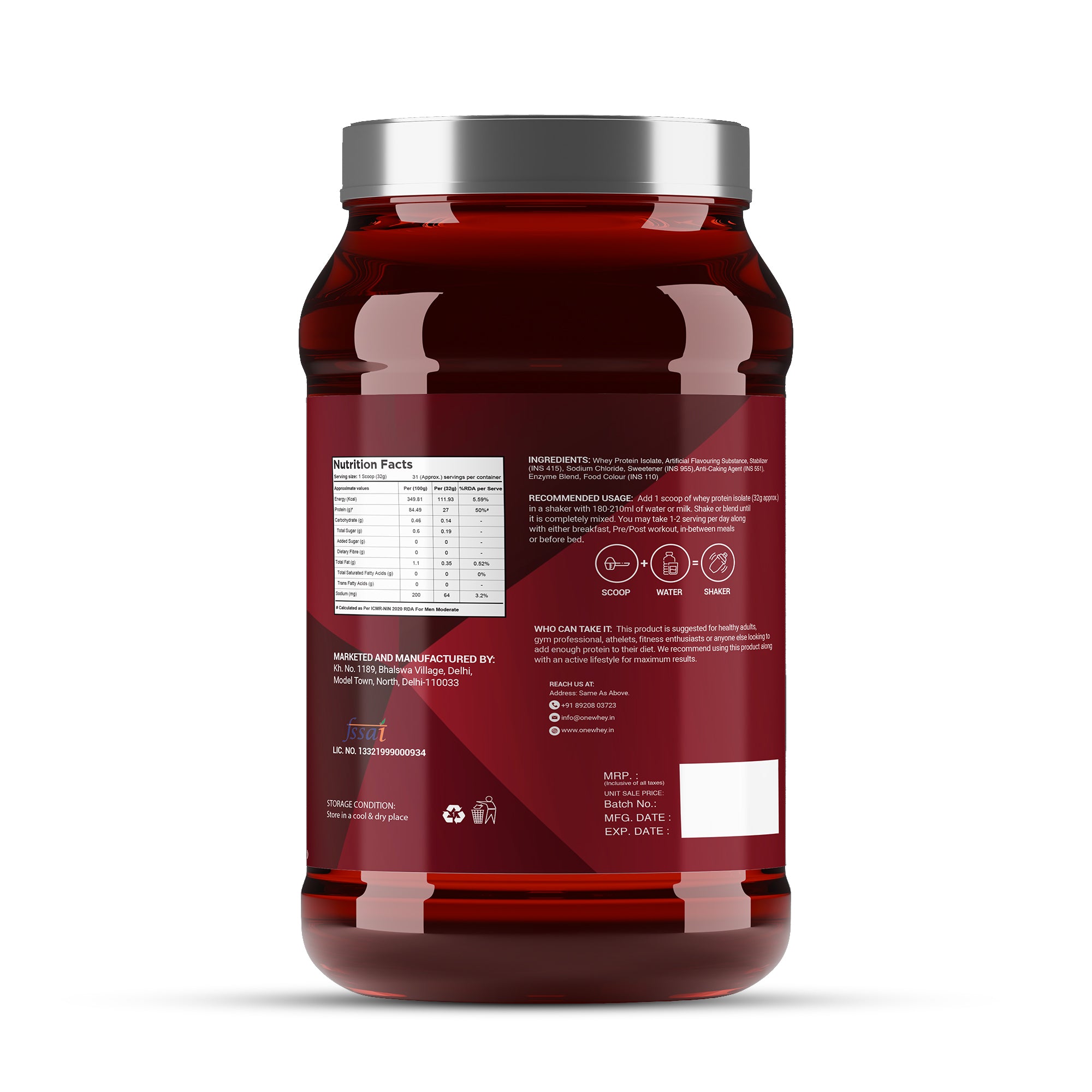 One Whey Isolate Grit 1kg