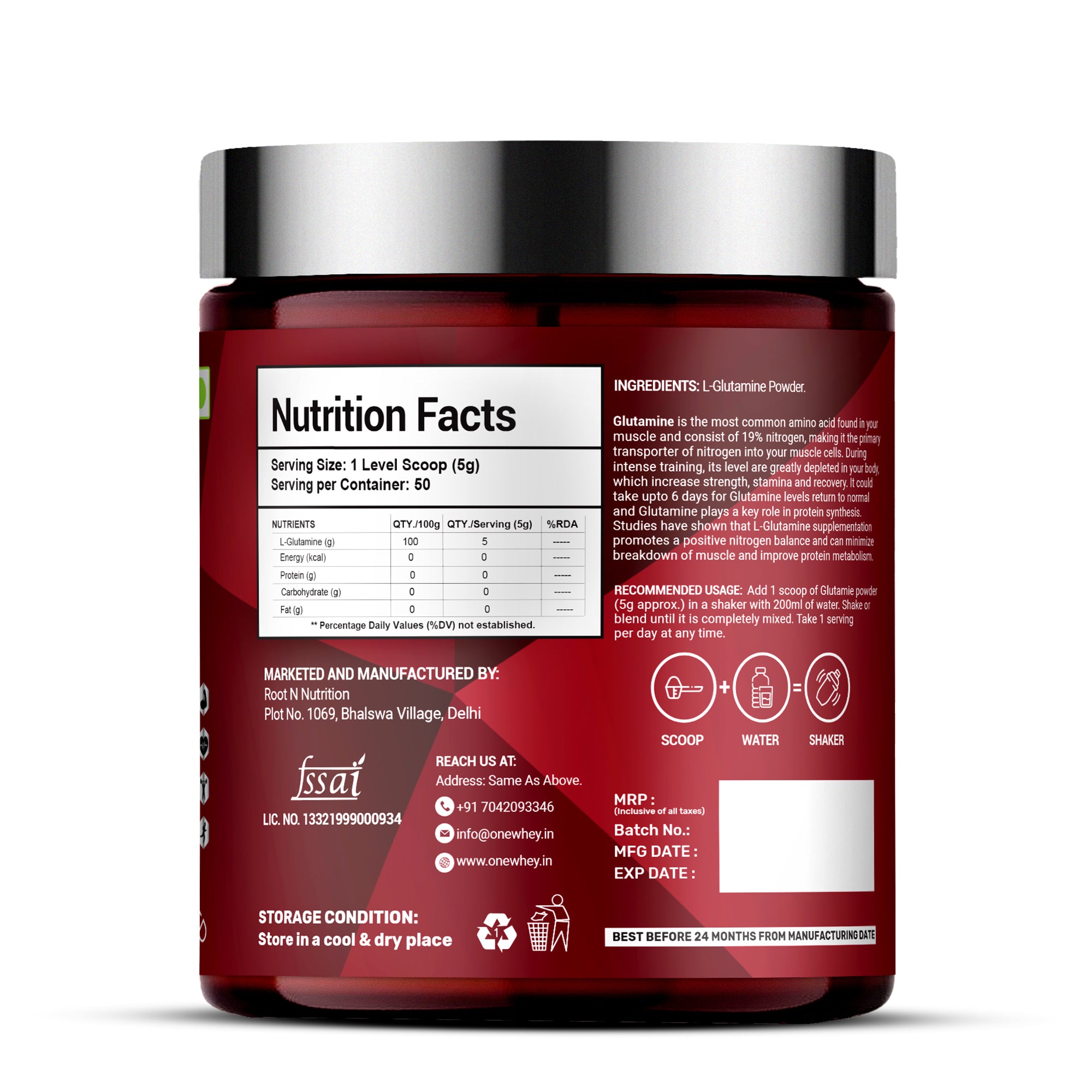 One Whey Pure L Glutamine